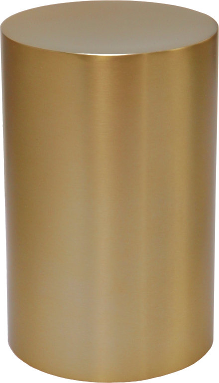 Stainless Steel Gold Cylinder Adult Urn