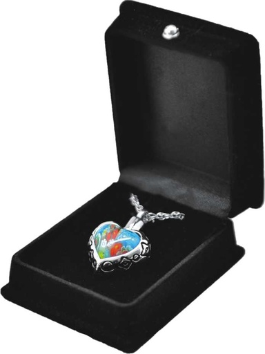 [425 THS] Tapestry Heart Pendant