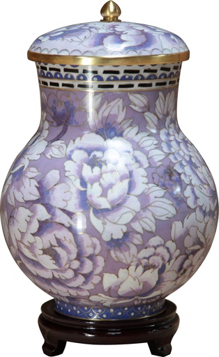[809 PP] Purple Floral Adult Urn